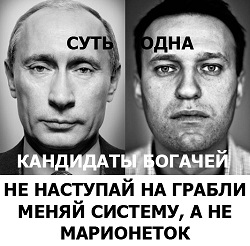 Fotos von Putin und Navalny