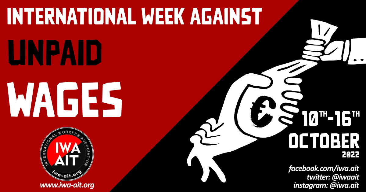 International Week Against Unpaid Wages (10th-16th October 2022)